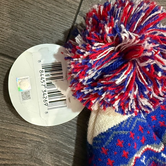 Kansas Jayhawks KU Pom Pom Beanie Hat Top of the World NWT NCAA - Picture 3 of 3